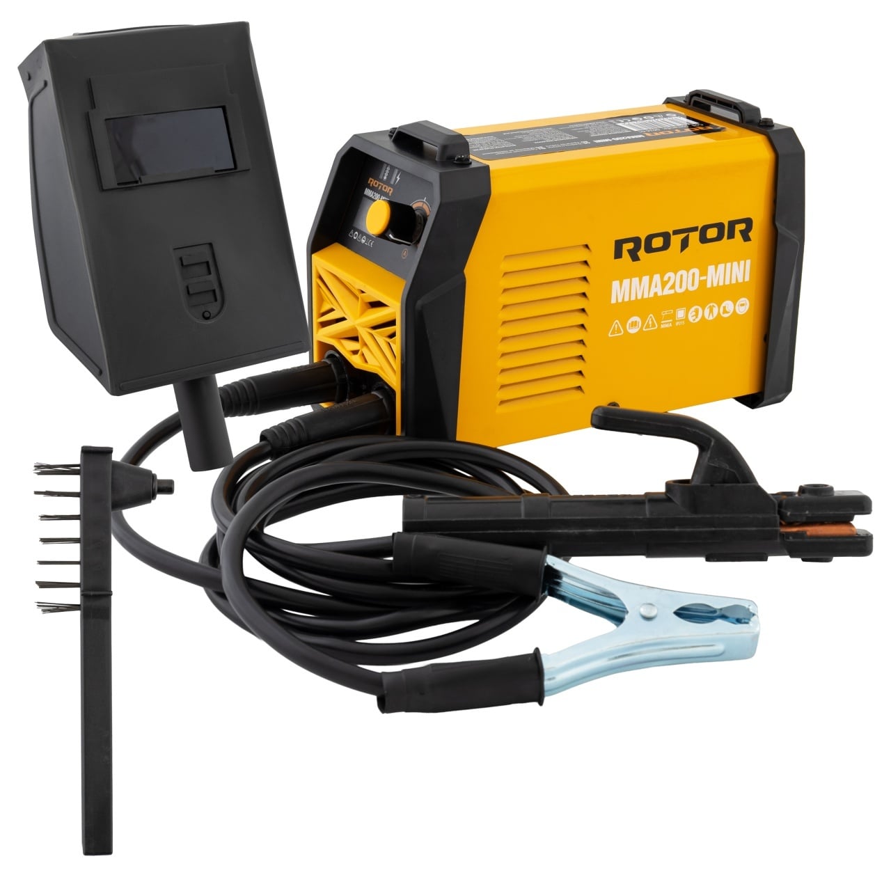 Aparat de sudură ROTOR MMA200 Mini, 200 A, LCD color — fotografia 1