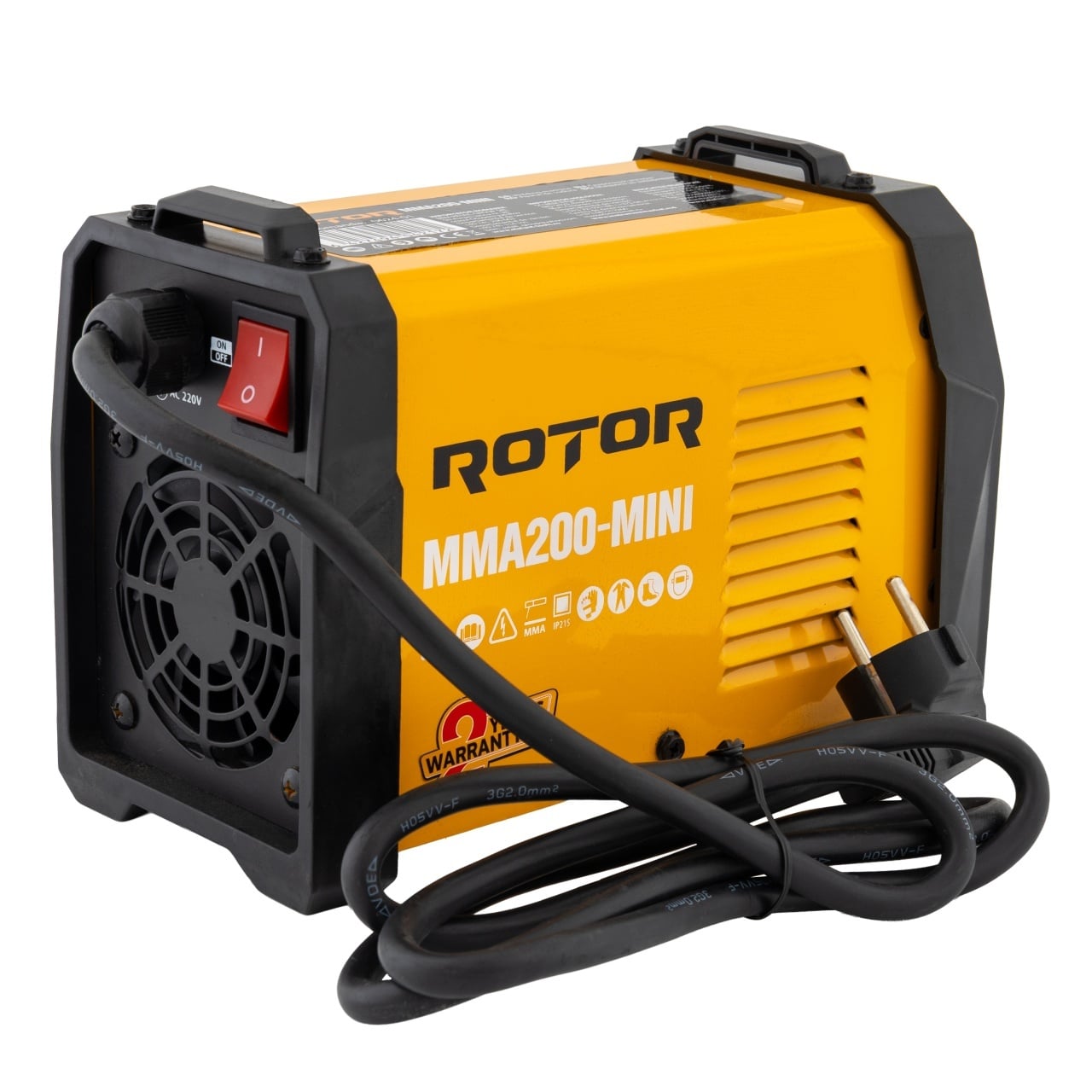 Aparat de sudură ROTOR MMA200 Mini, 200 A, LCD color — fotografia 5
