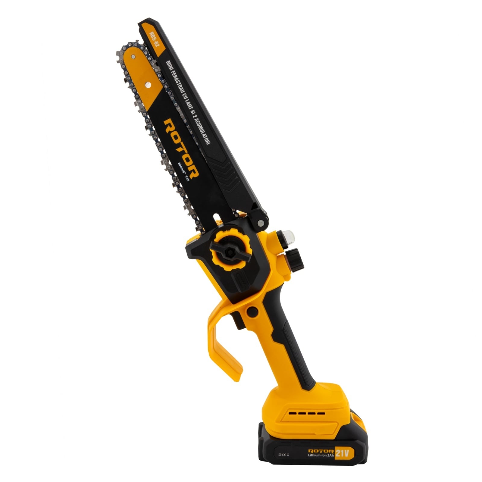 Mini-drujbă ROTOR RBS-82, 20 cm, 21 V, doi acumulatori 2 Ah