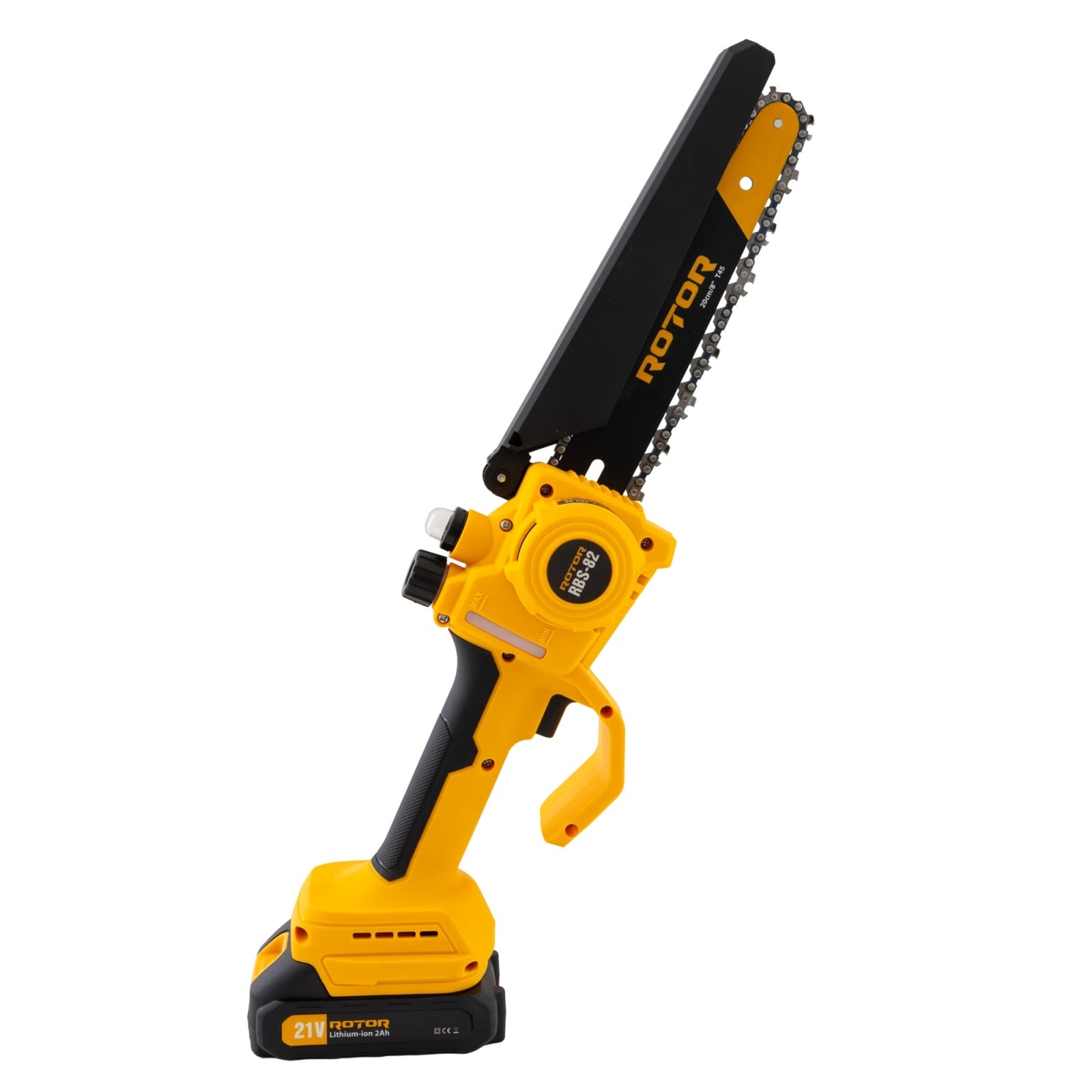 Mini-drujbă ROTOR RBS-82, 20 cm, 21 V, doi acumulatori 2 Ah