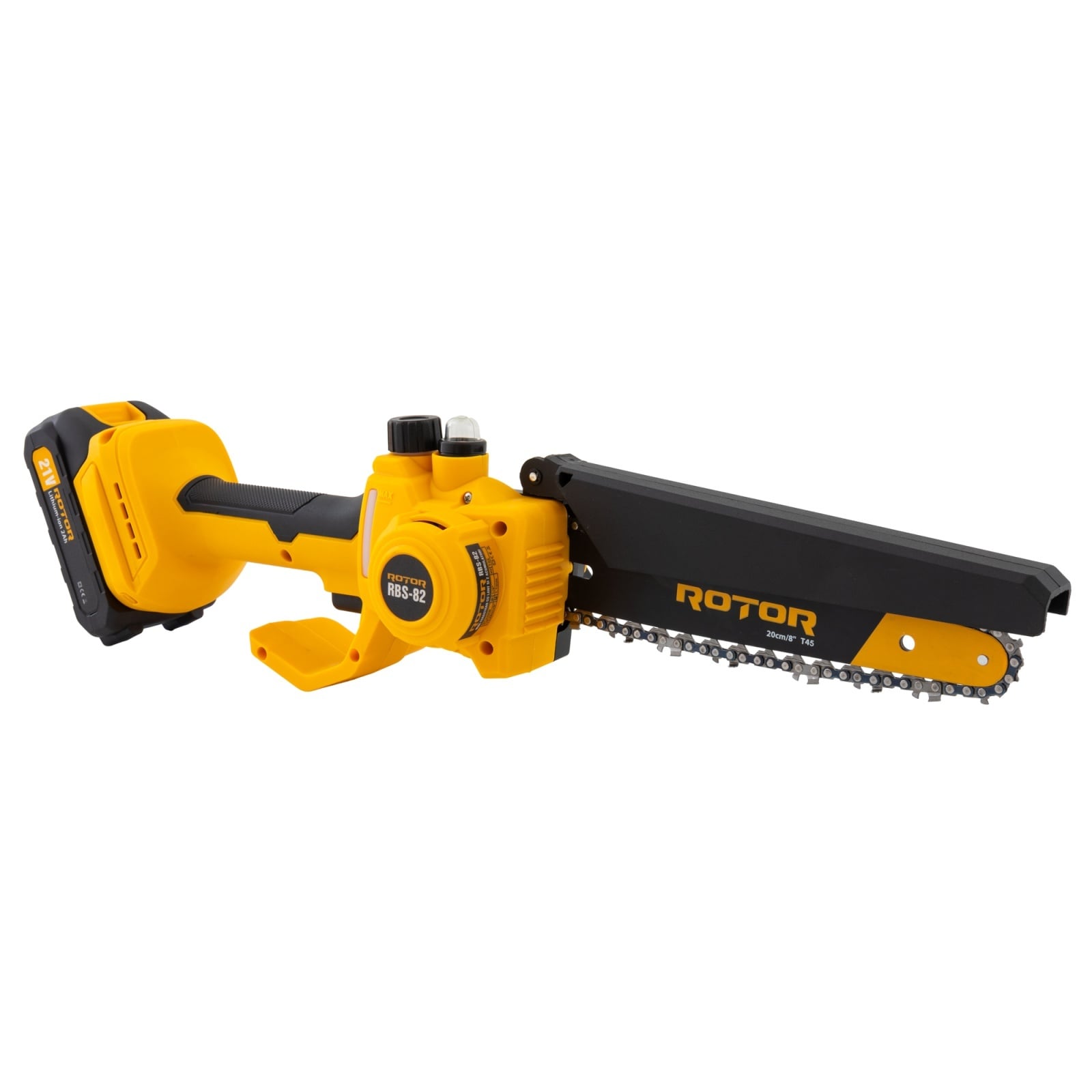 Mini-drujbă ROTOR RBS-82, 20 cm, 21 V, doi acumulatori 2 Ah