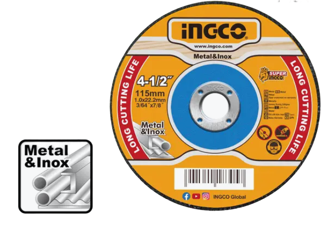Set 25 discuri de tăiere INGCO MCD11011525, 115 × 1,0 mm