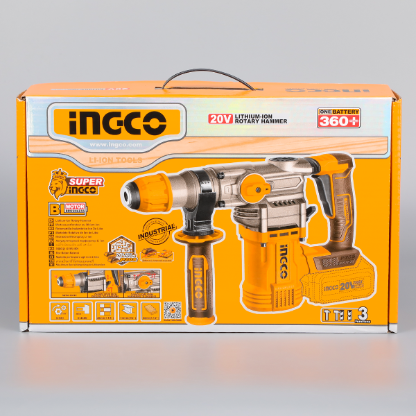 Ciocan rotopercutor INGCO CRHLI20288, 20 V, 4,5 J, fără acumulator
