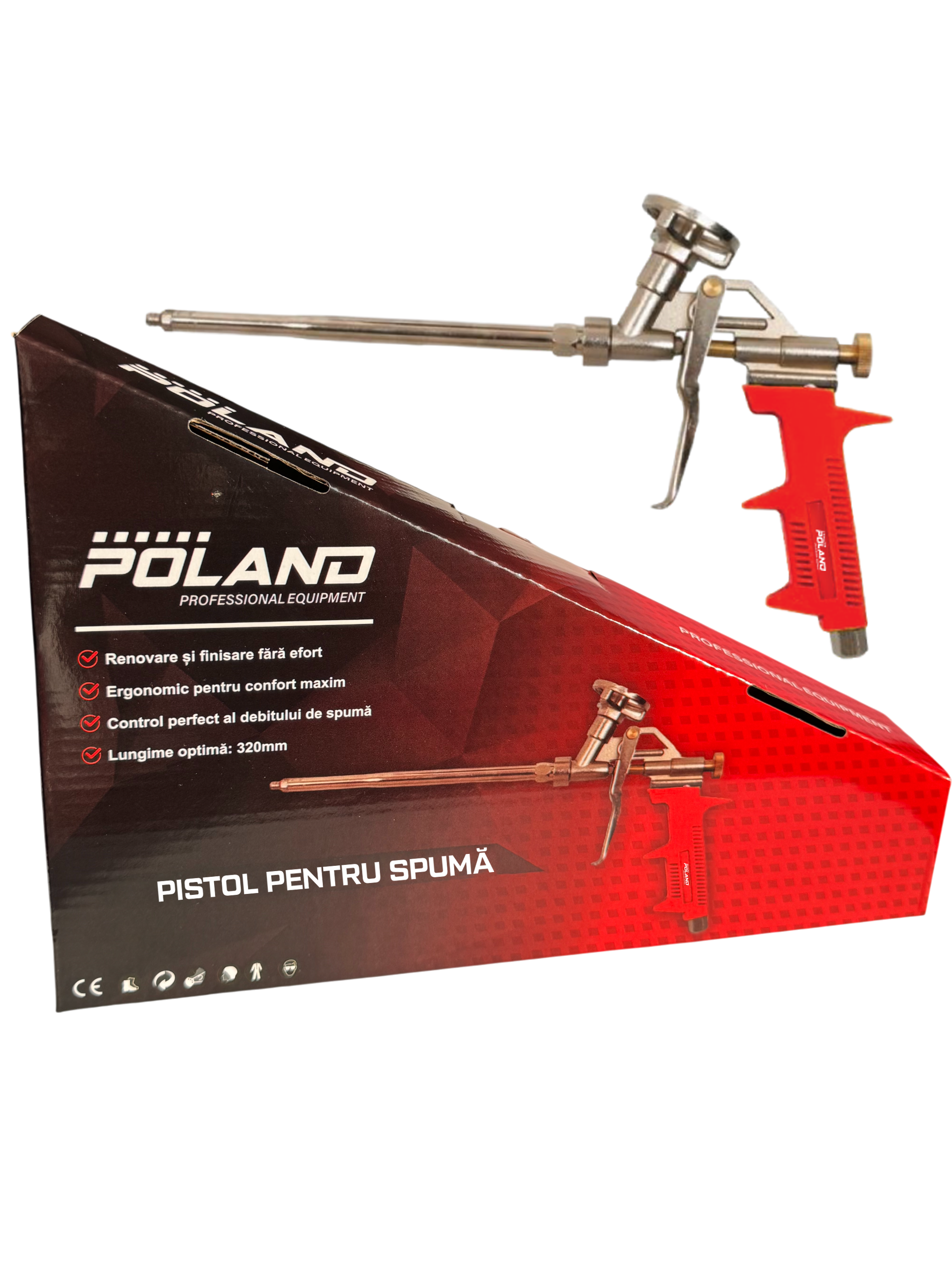 Pistol pentru spumă poliuretanică POLAND B0758, 320 mm