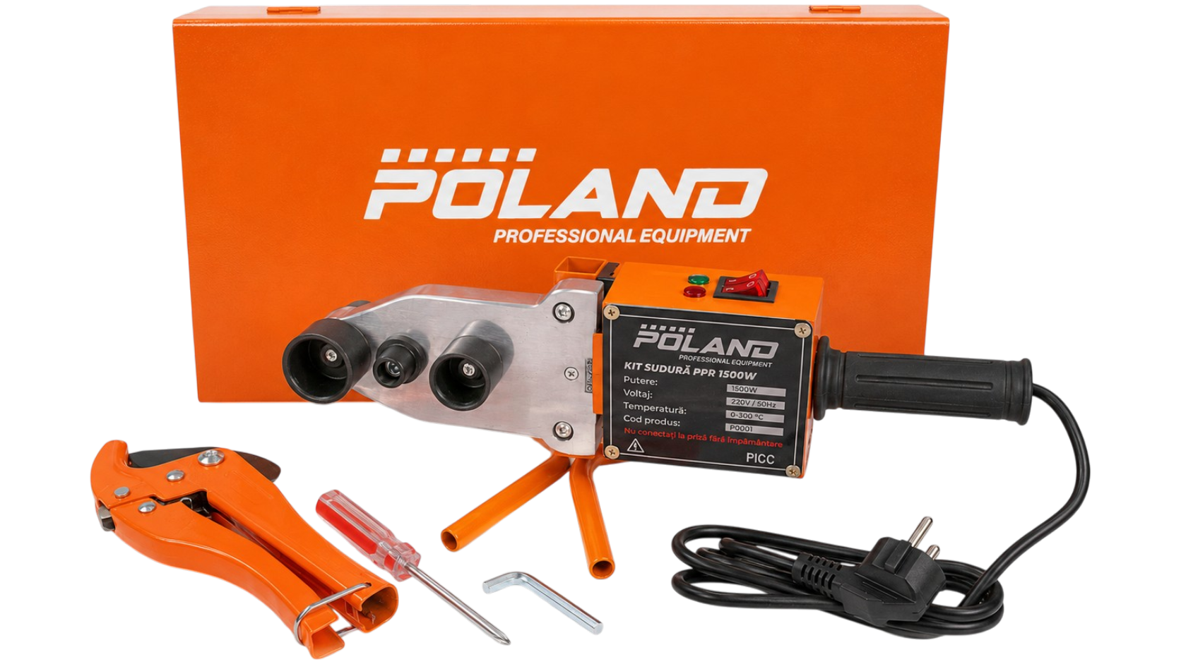 Kit sudură PPR POLAND P0001, 1500 W