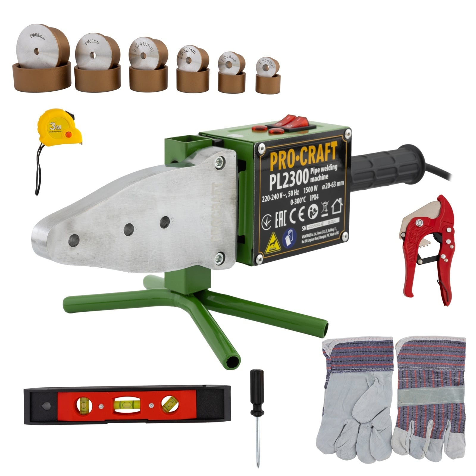 Plită de sudură PPR ProCraft PL2300, 1500 W