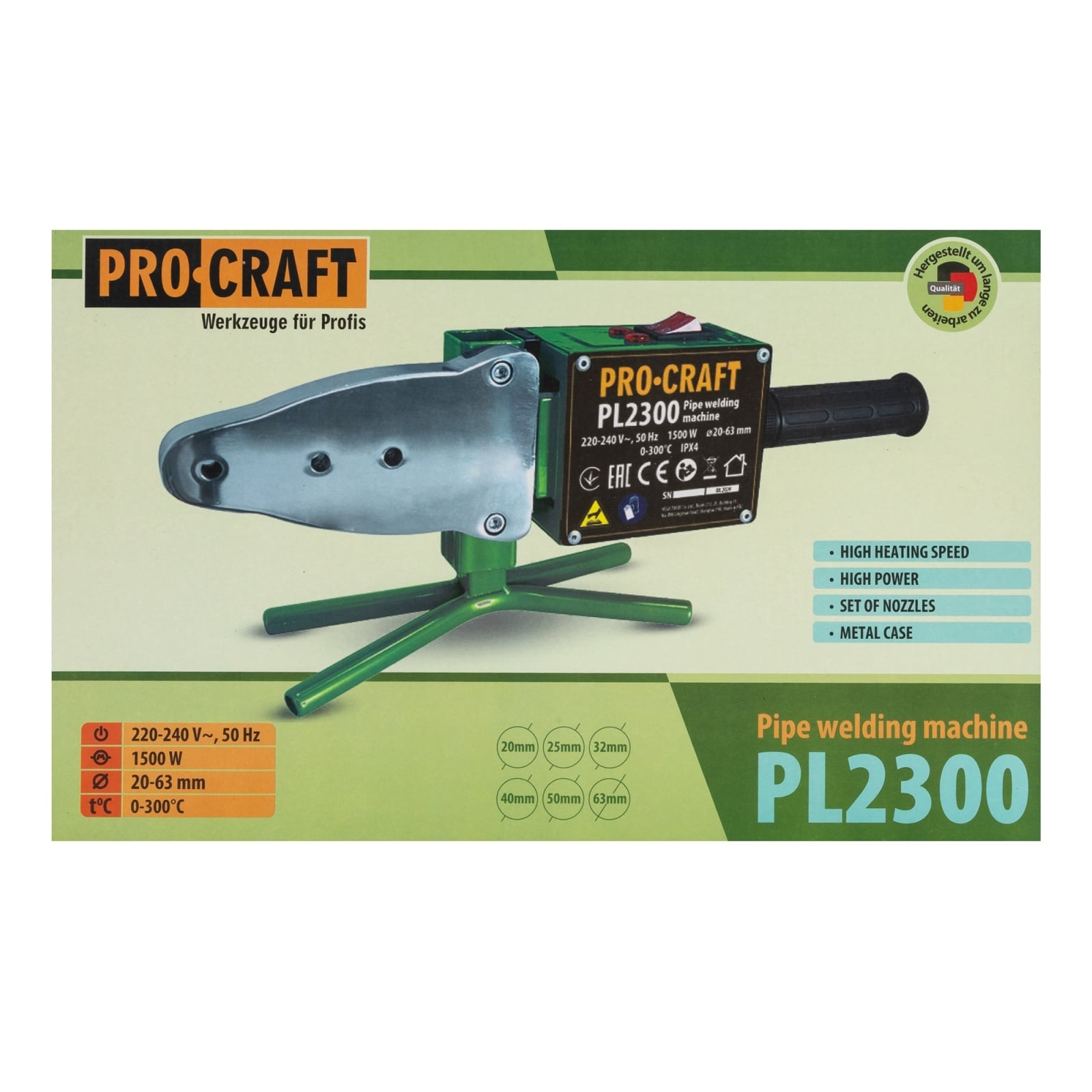 Plită de sudură PPR ProCraft PL2300, 1500 W