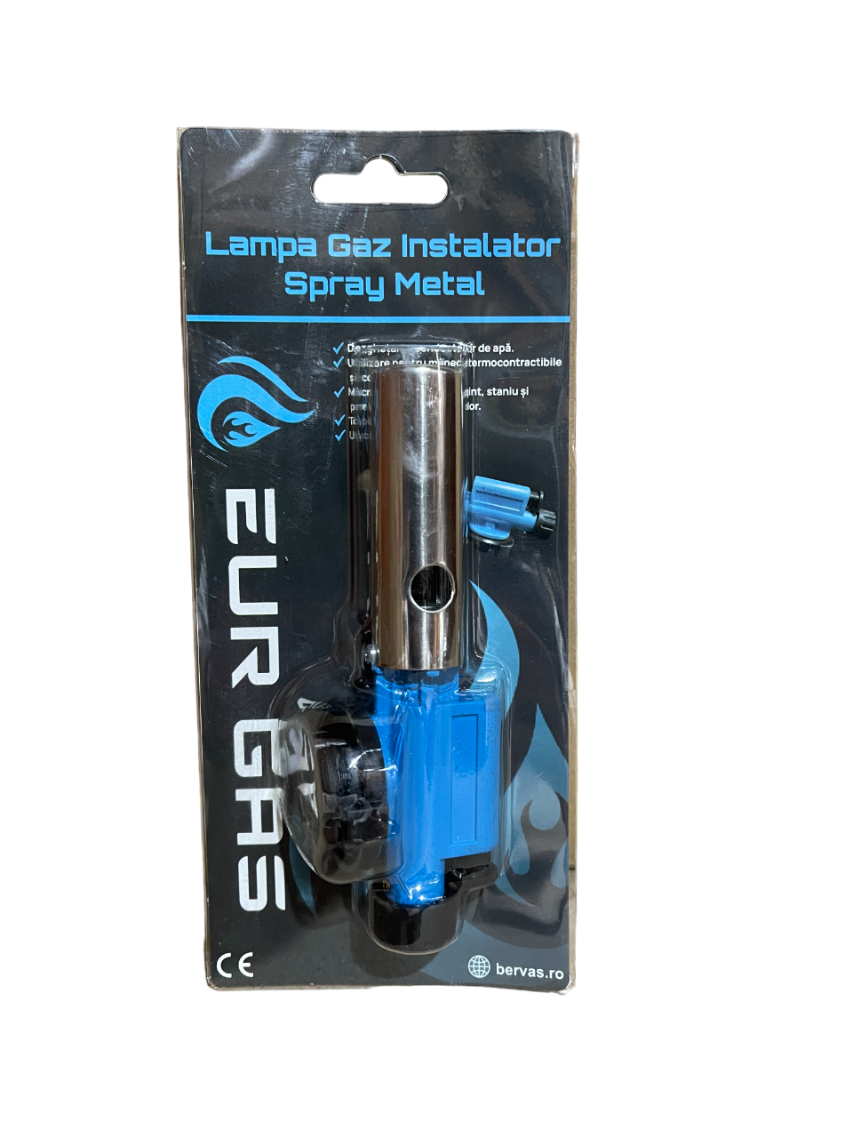 Lampă de gaz EurGas B4581, metalică, pentru rezerve spray