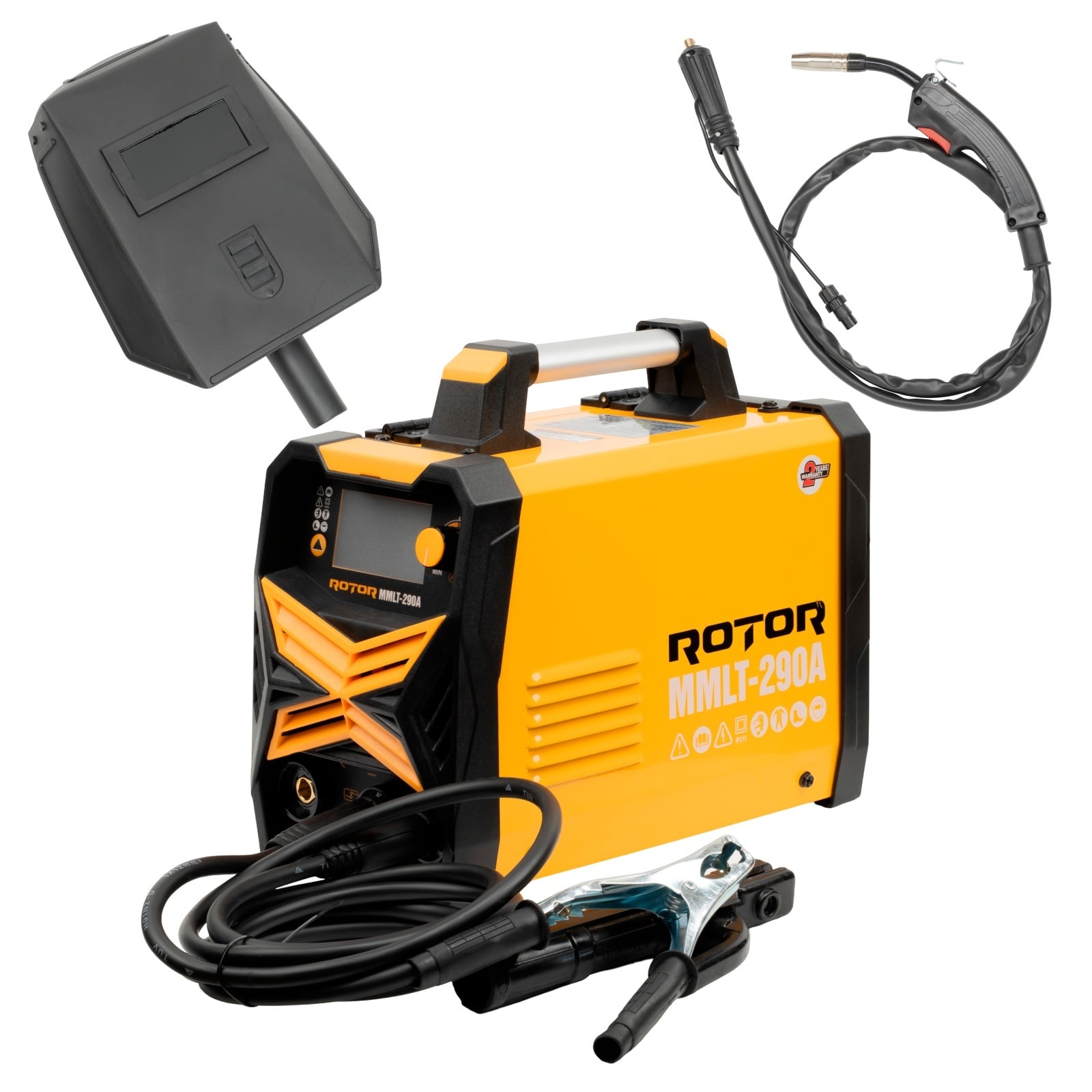 Aparat de sudură ROTOR MMLT-290A, MIG/MMA/TIG, LCD color