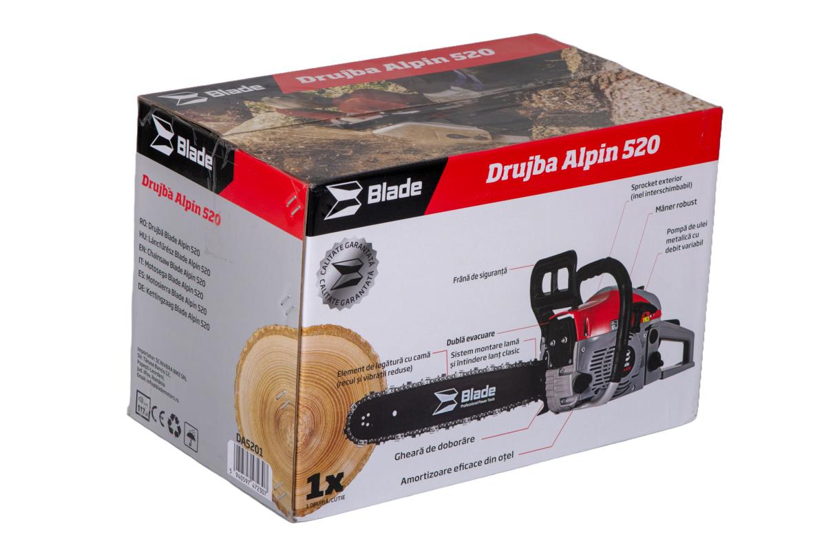 Drujbă BLADE Alpin 520, 5 CP, 52 cm³, o lamă și un lanț