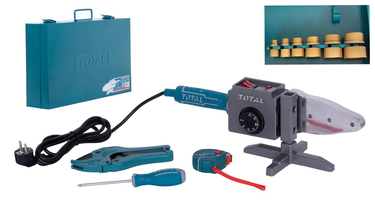 Aparat de lipit țevi PPR TOTAL TT328151, 800/1500 W, 20–63 mm