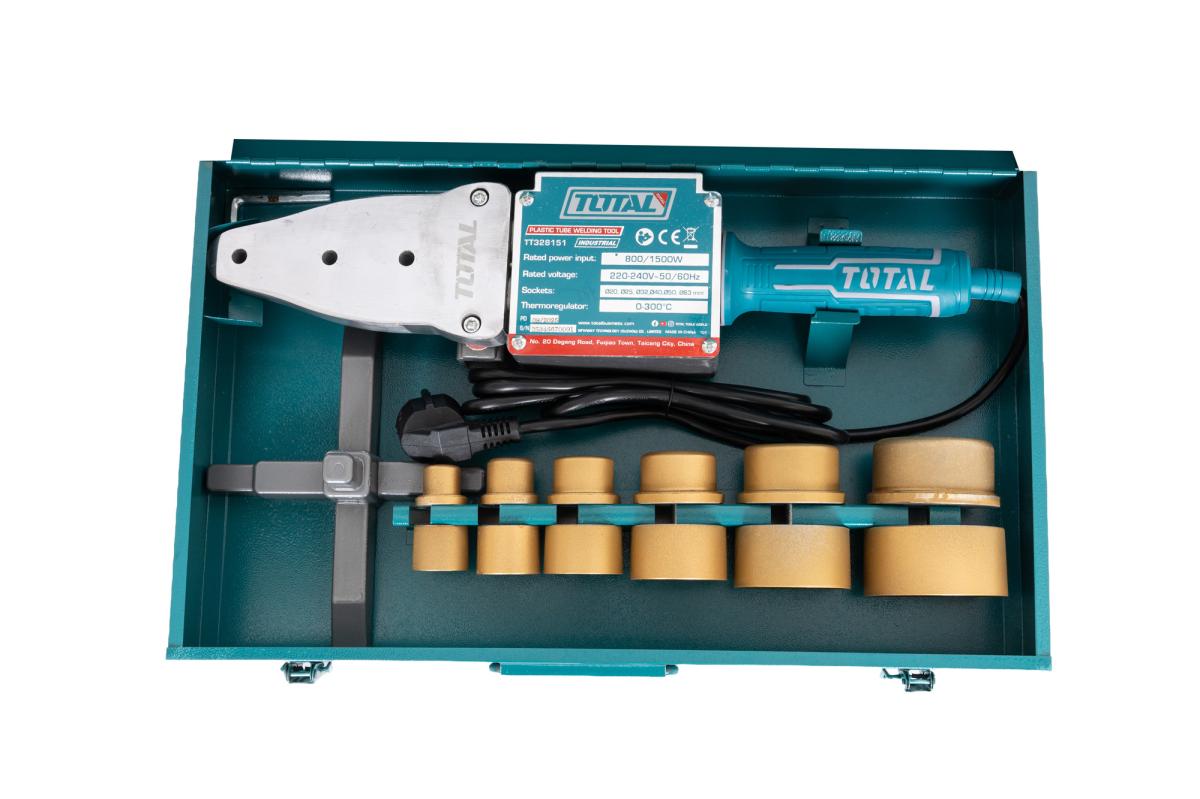 Aparat de lipit țevi PPR TOTAL TT328151, 800/1500 W, 20–63 mm