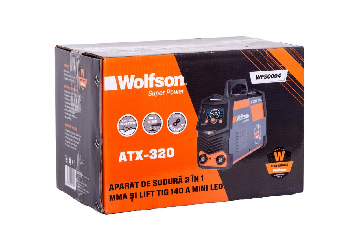 Aparat de sudură WOLFSON ATX-320 WFS0004, inverter MMA și Lift-TIG